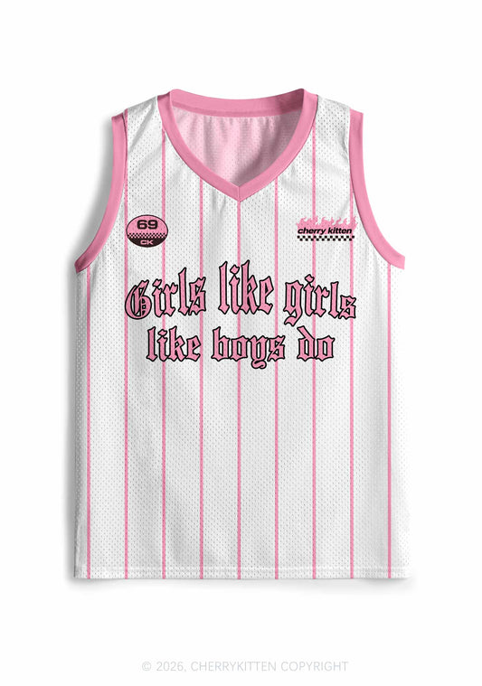 Girls Like Girls Like Boys Do Pride Y2K Sport Jersey Tank Cherrykitten