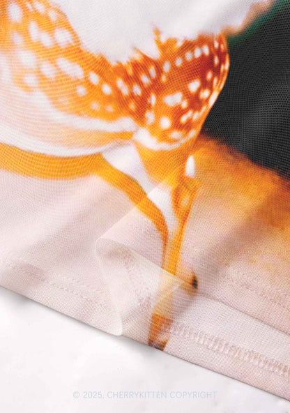 Deer Wings Y2K Mesh Long Sleeve Crop Top Cherrykitten