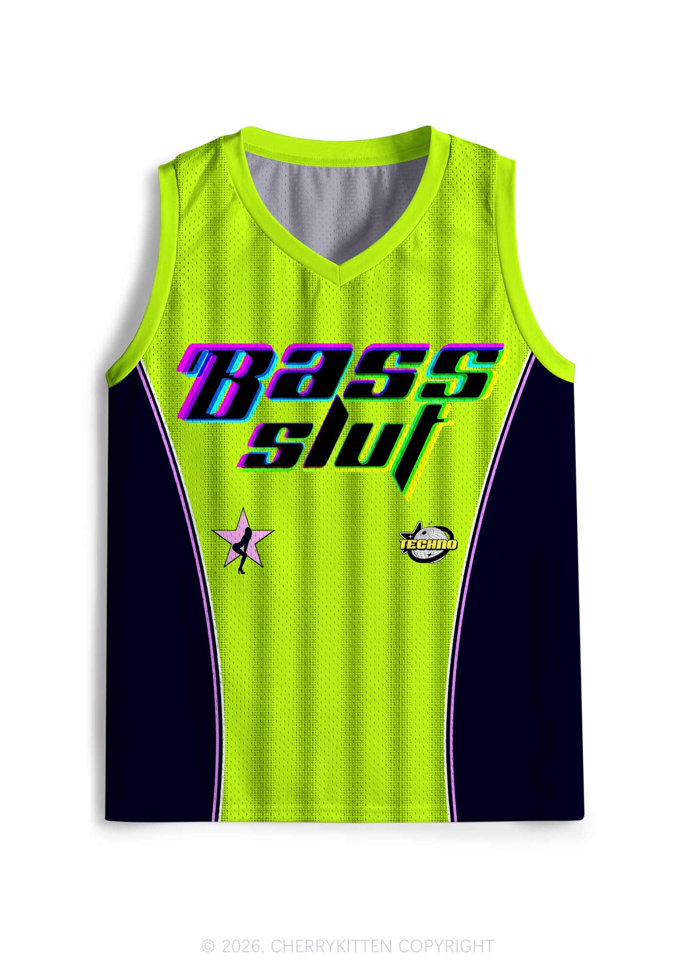 Green Bass Slxt Y2K Sport Jersey Tank Cherrykitten