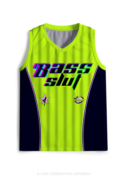 Green Bass Slxt Y2K Sport Jersey Tank Cherrykitten