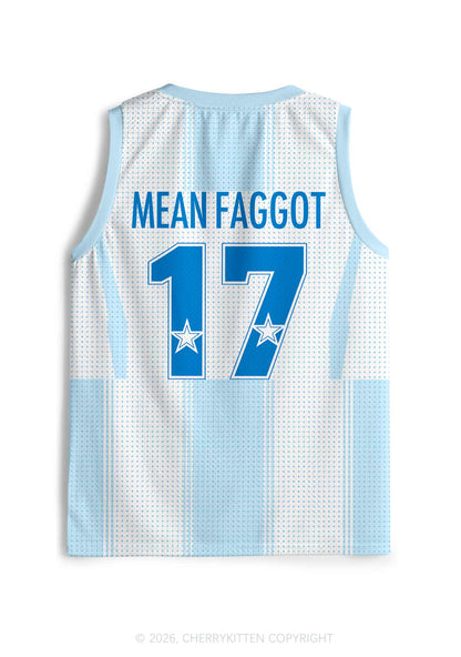 Blue Mean Faggot Pride Y2K Sport Jersey Tank Cherrykitten