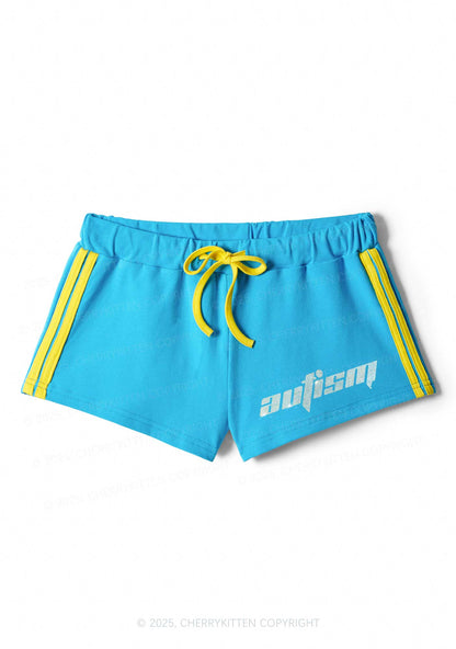 Rhinestone Mini Autism Y2K Drawstring Mini Shorts Cherrykitten