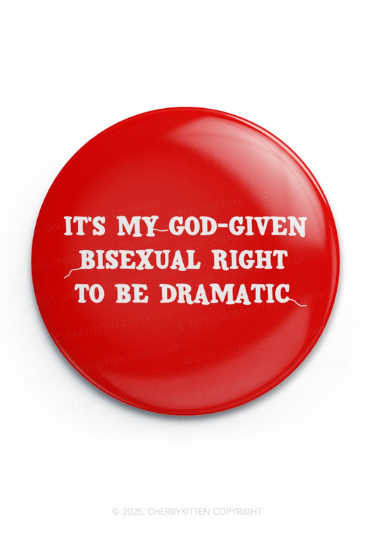 God-Given Bisexual Right Pride 1Pc Y2K Pin Badge Cherrykitten