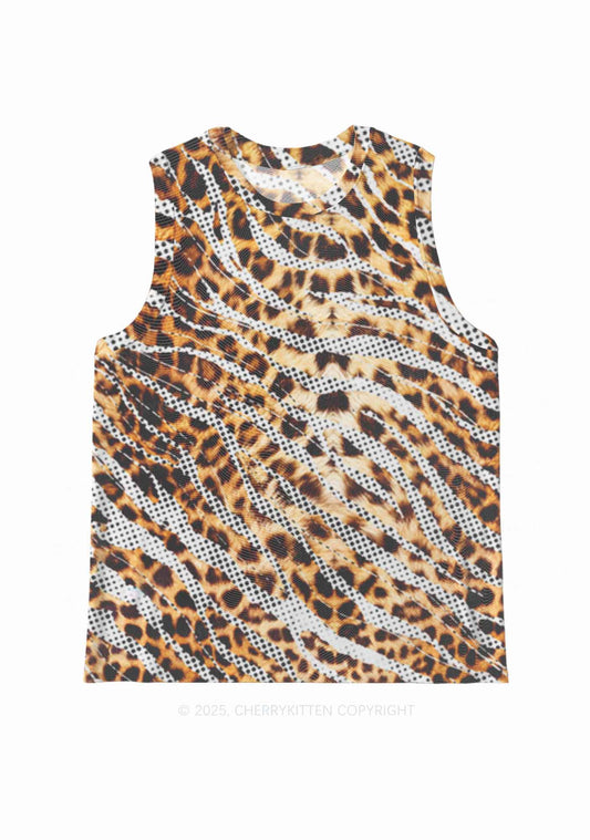 Wild Dots Y2K Mesh Muscle Tank Cherrykitten