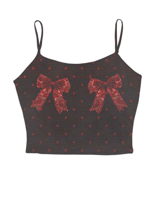 Bow Ties Y2K Mesh Cami Tank Cherrykitten