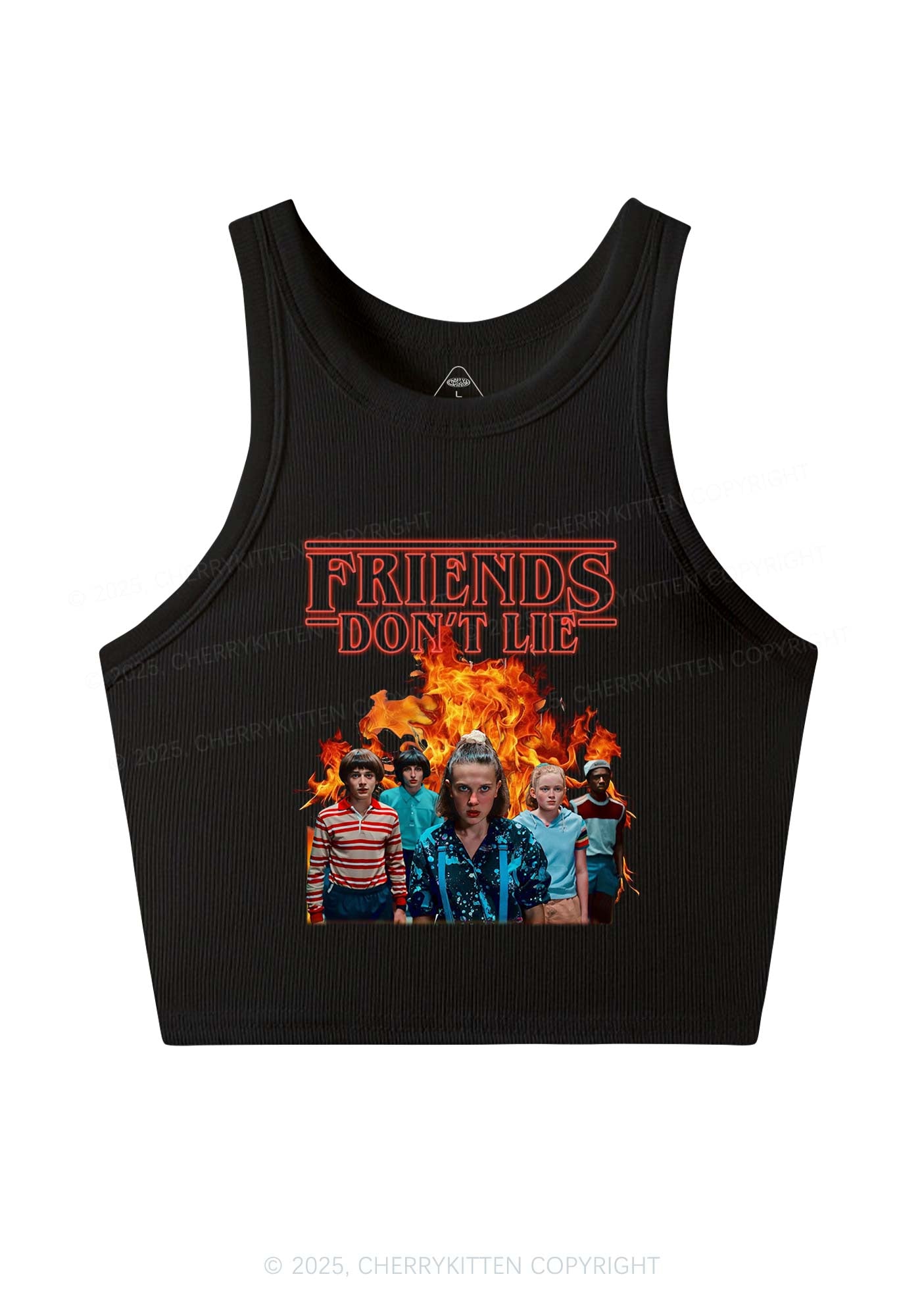Real Friends Y2K Crop Tank Top Cherrykitten