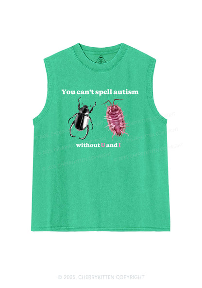 Autism Insect Y2K Washed Muscle Tank Cherrykitten