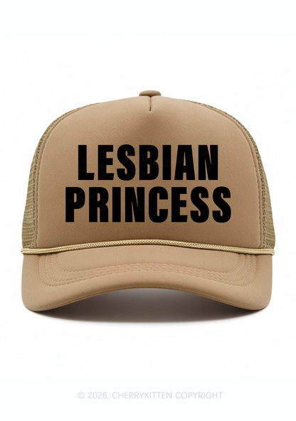 Lesbian Princess Pride Y2K Trucker Hat Cherrykitten