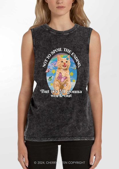 It's Gonna Work Out Y2K Washed Tank Cherrykitten