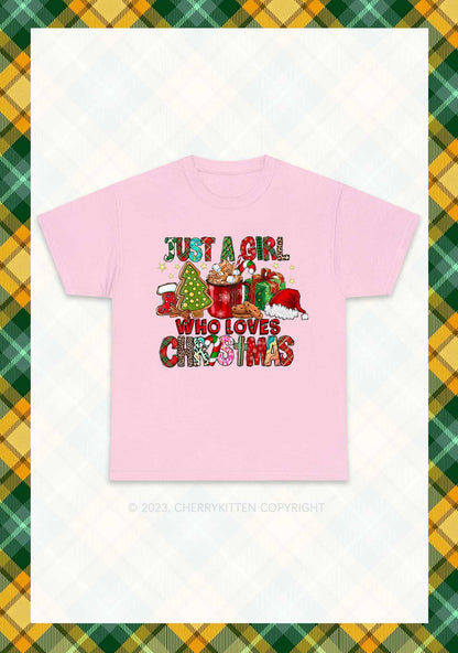 Just A Girl Who Loves Christmas Chunky Shirt Cherrykitten