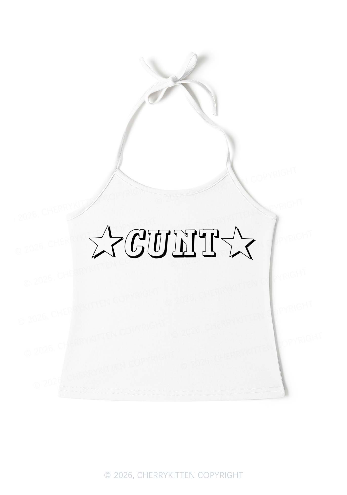 Star Count Y2K Halter Neck Cami Cherrykitten