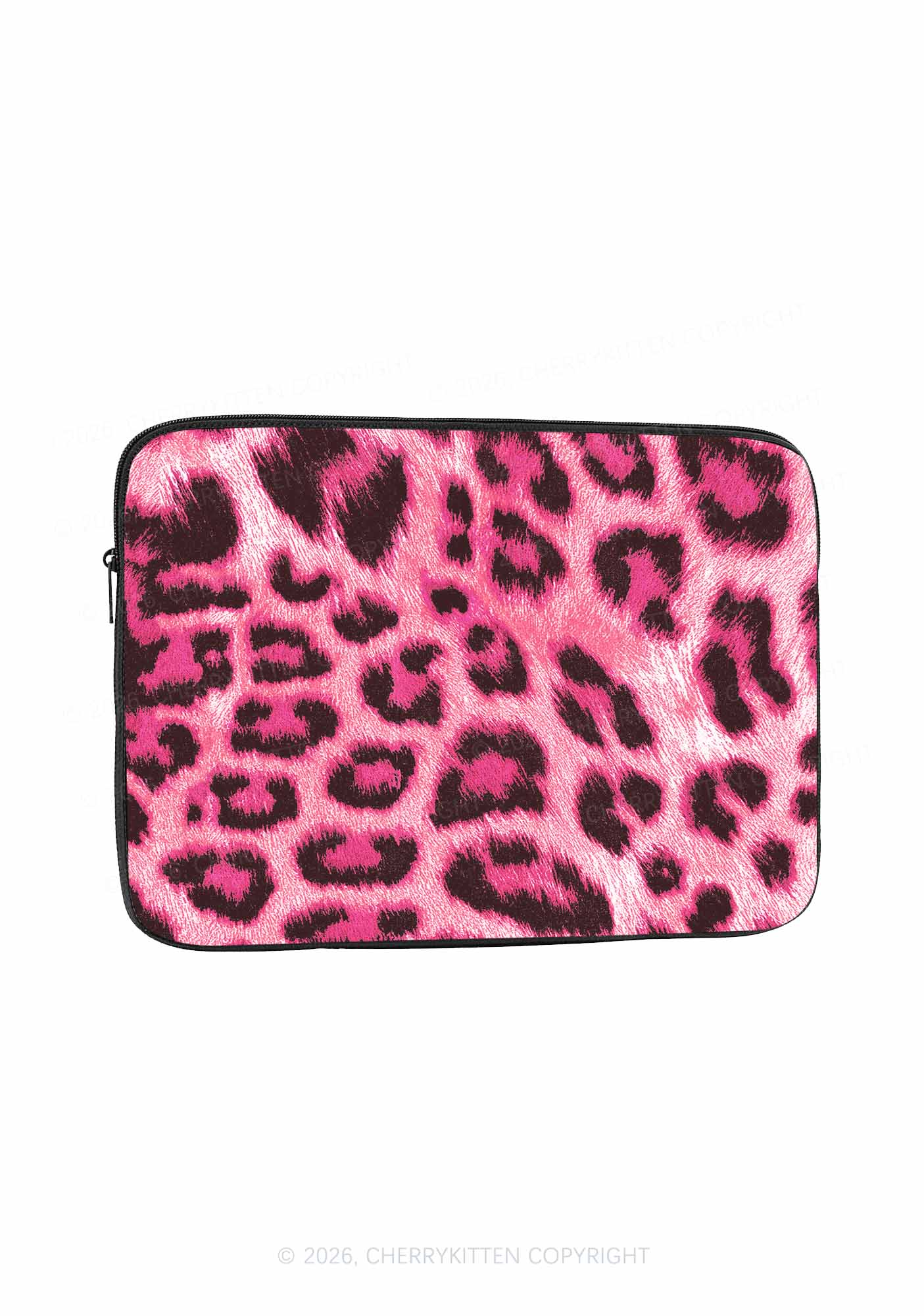 Pink Leopard Y2K Laptop Sleeve Cherrykitten