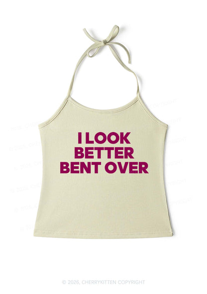 Look Better Bent Over Y2K Halter Neck Cami Cherrykitten