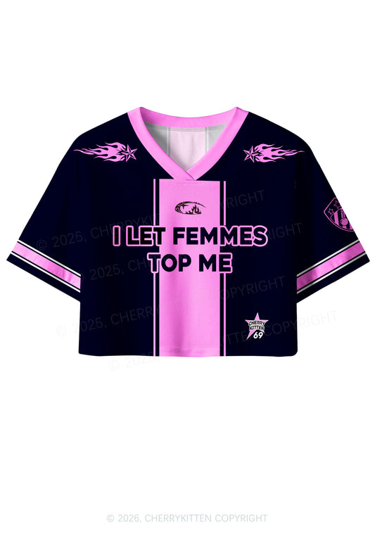 Pink Flame Star Femmes Top Me Pride Y2K Crop Sport Jersey Shirts Cherrykitten