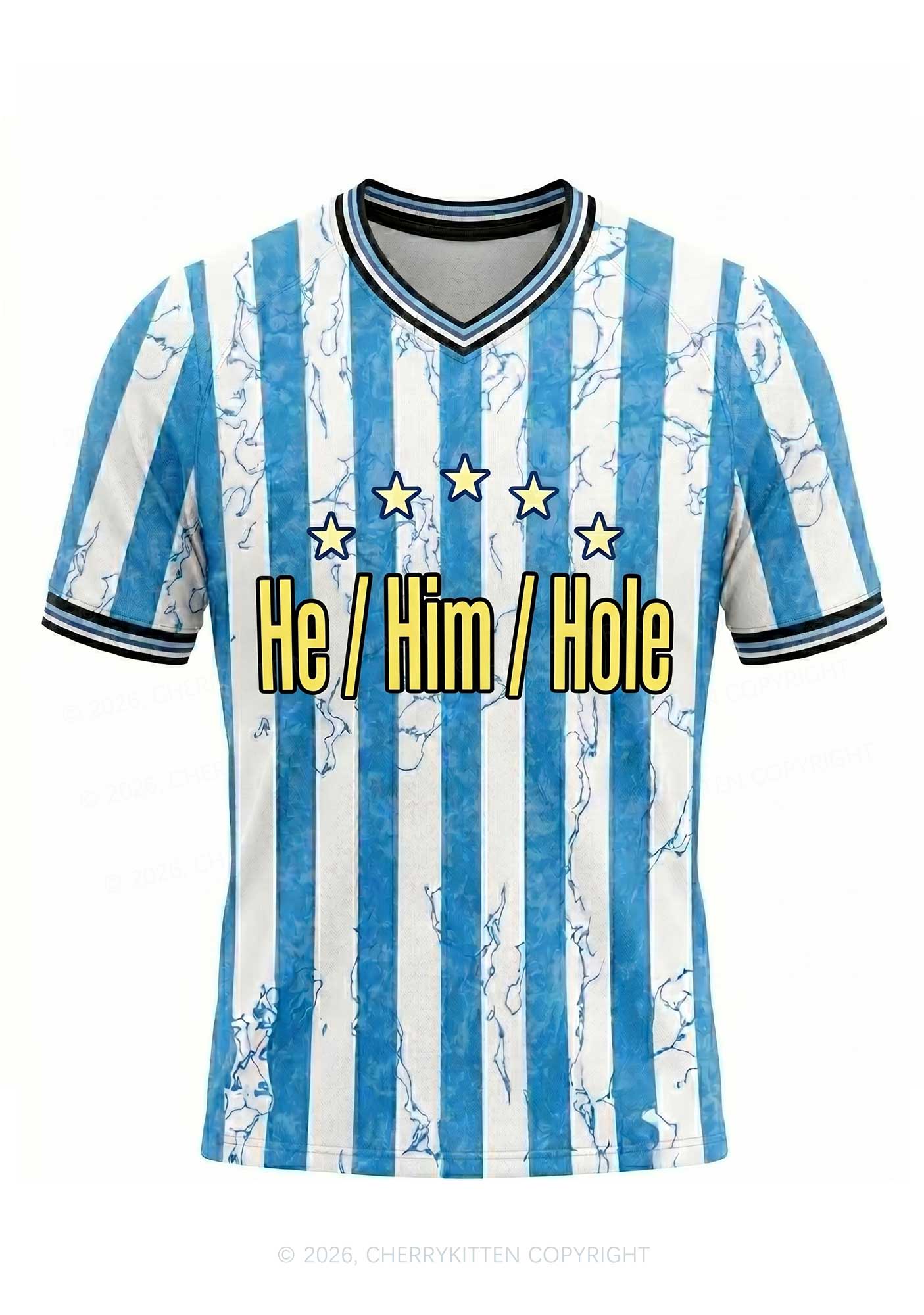 Blue He Him Hole Pride Y2K Football Jersey Shirts Cherrykitten