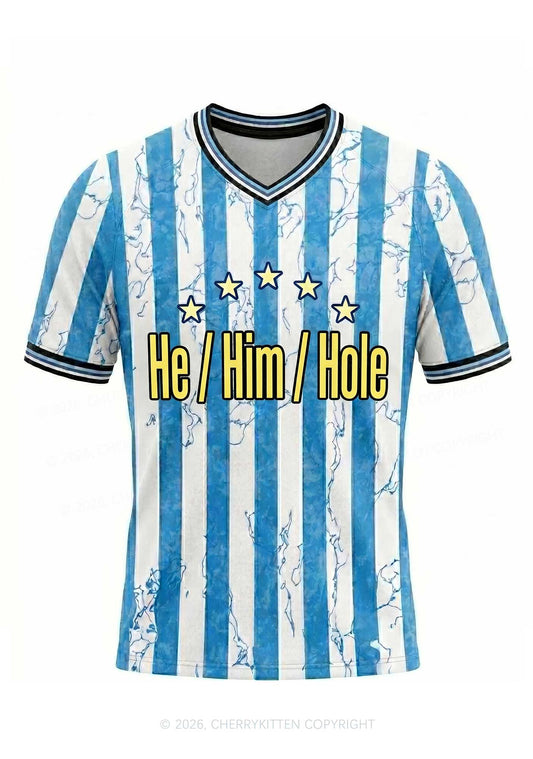 Blue He Him Hole Pride Y2K Football Jersey Shirts Cherrykitten