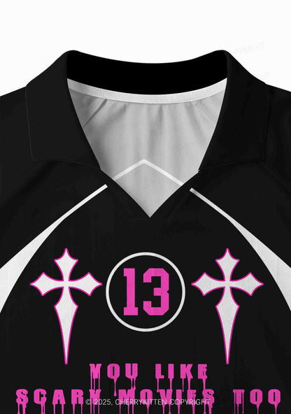 Halloween Custom Like Scary Movie Y2K Sport Long Sleeve Jersey Shirts Cherrykitten