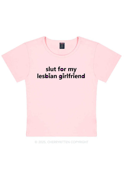 Slxt For My Lesbian Girlfriend Pride Y2K Baby Tee Cherrykitten