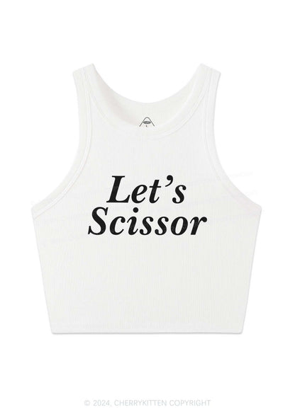 Lets Scissor Y2K Crop Tank Top Cherrykitten