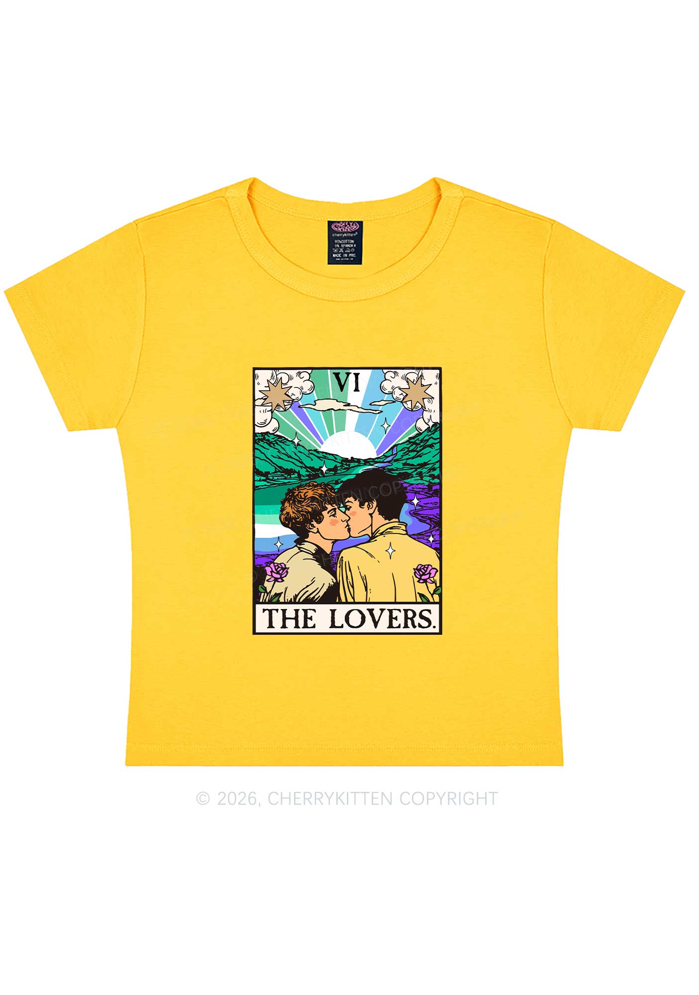 The Gay Lovers Pride Y2K Baby Tee Cherrykitten
