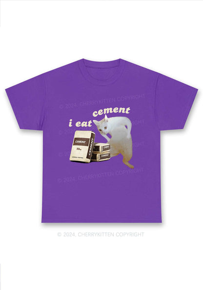 I Eat Cement Y2K Chunky Shirt Cherrykitten