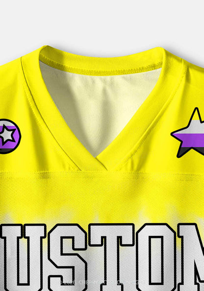 Custom Nonbinary Flag Pride Y2K Crop Sport Jersey Shirts Cherrykitten