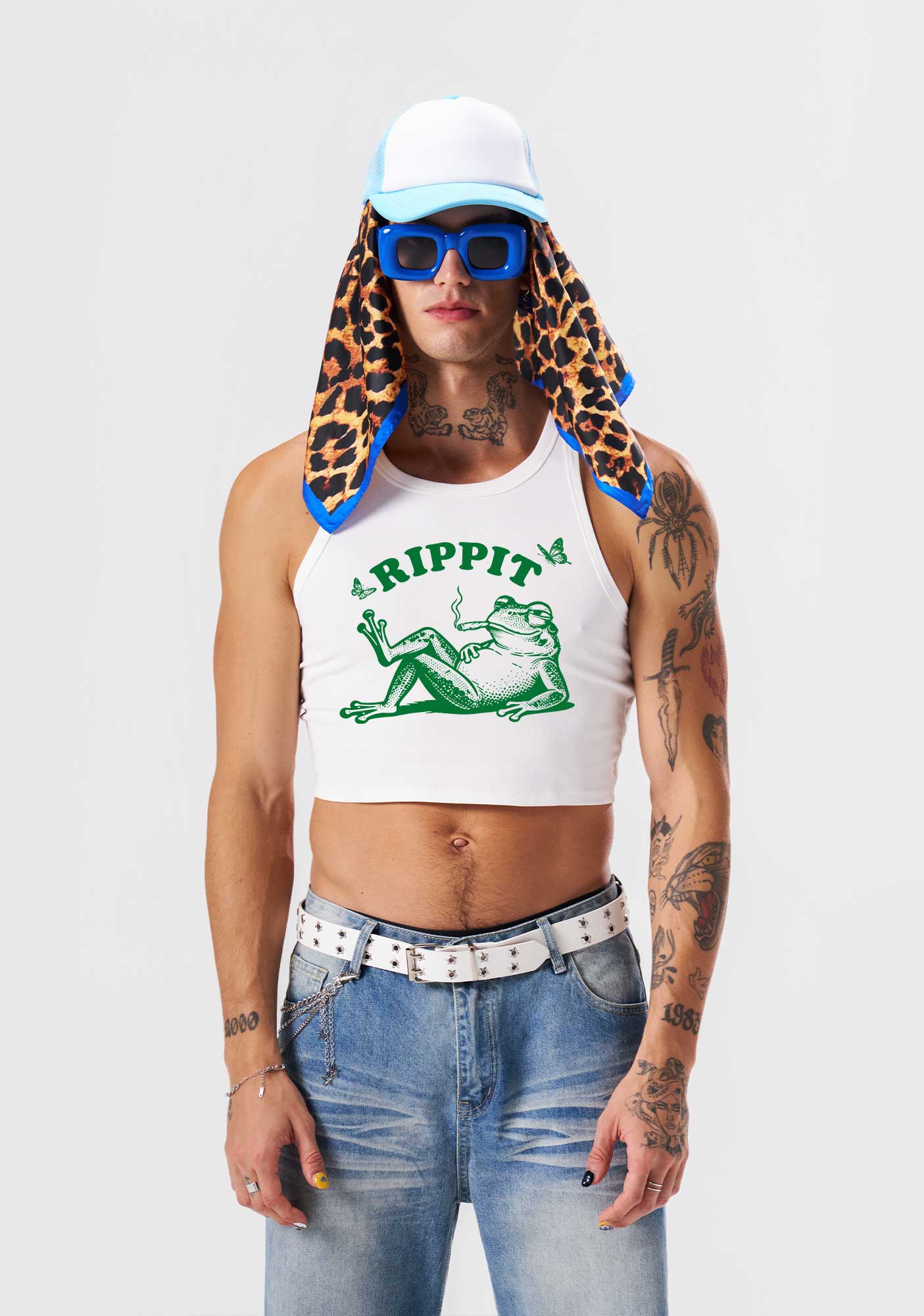 Rippit Frog Y2K Crop Tank Top Cherrykitten