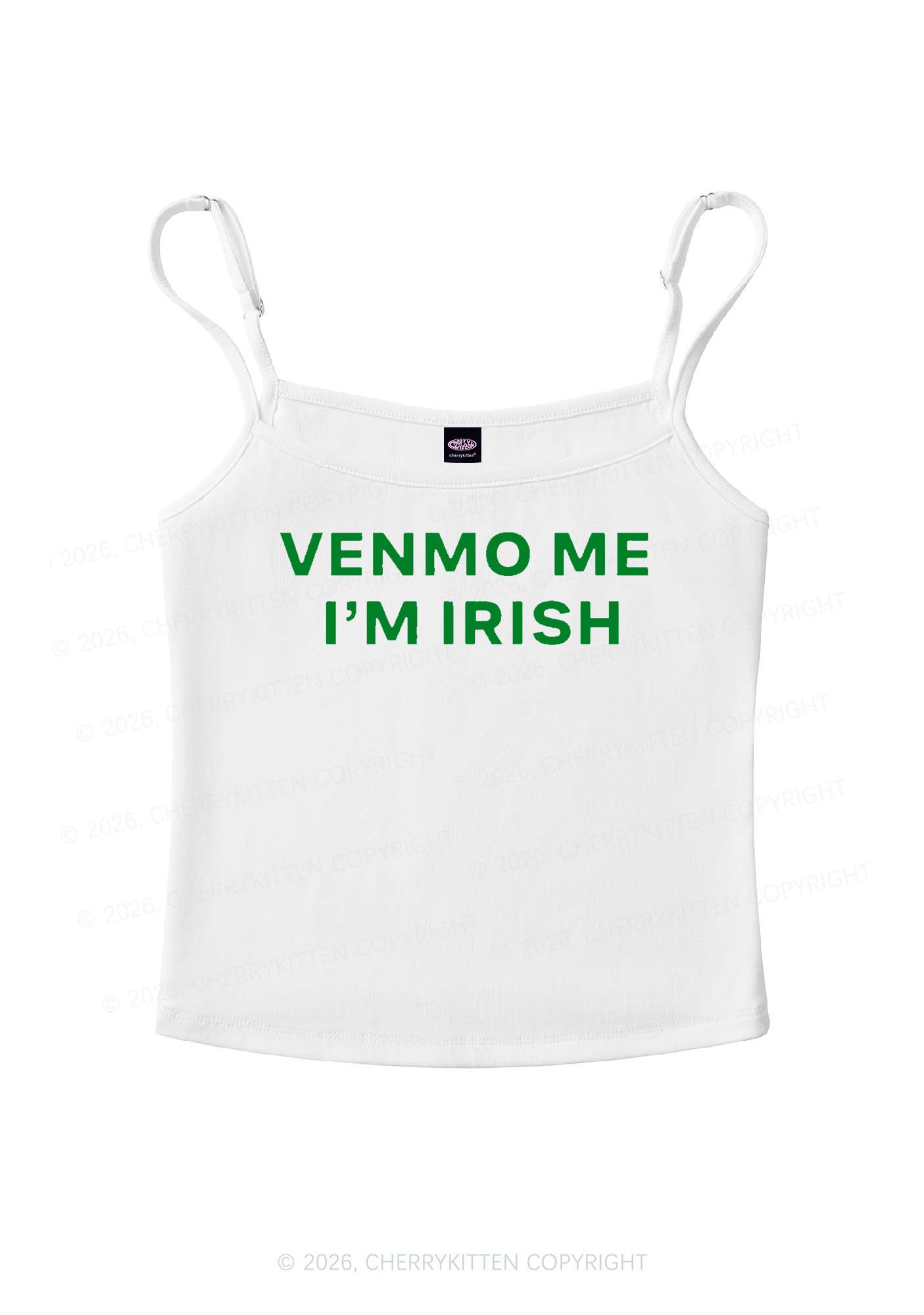 Venmo Me Im Irish St Patricks Y2K Spaghetti Strap Cami Cherrykitten
