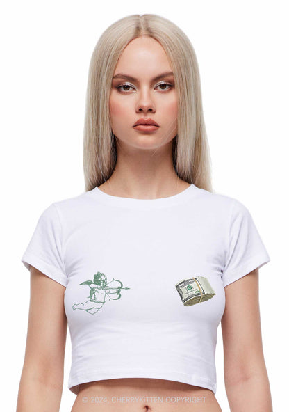 Cupid Cash Y2K Valentine's Day Baby Tee Cherrykitten