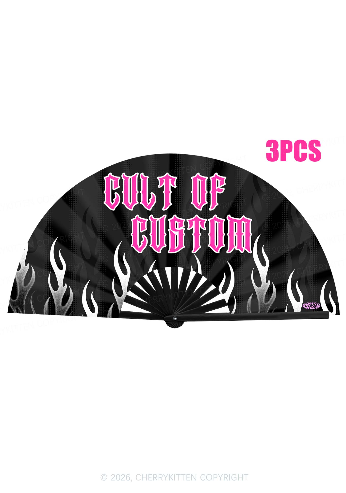 Cult Of Custom Y2K Rave Hand Fan Cherrykitten
