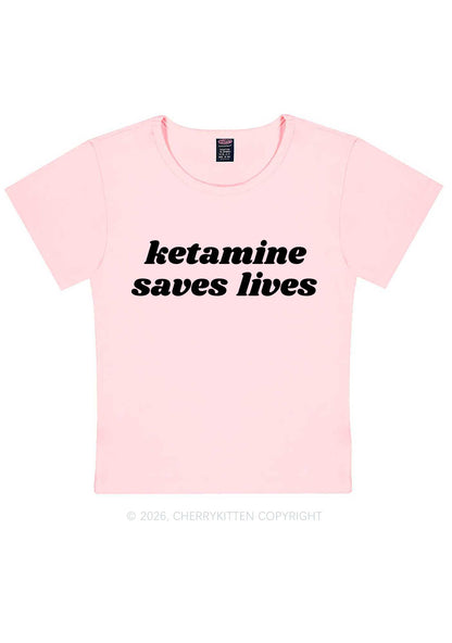 Kxxamine Saves Lives Y2K Baby Tee Cherrykitten