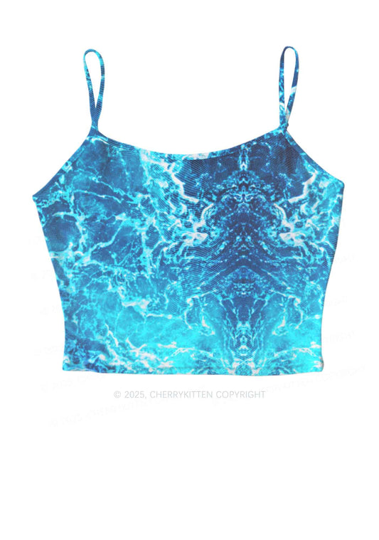 Ocean Wave Y2K Mesh Cami Tank Cherrykitten