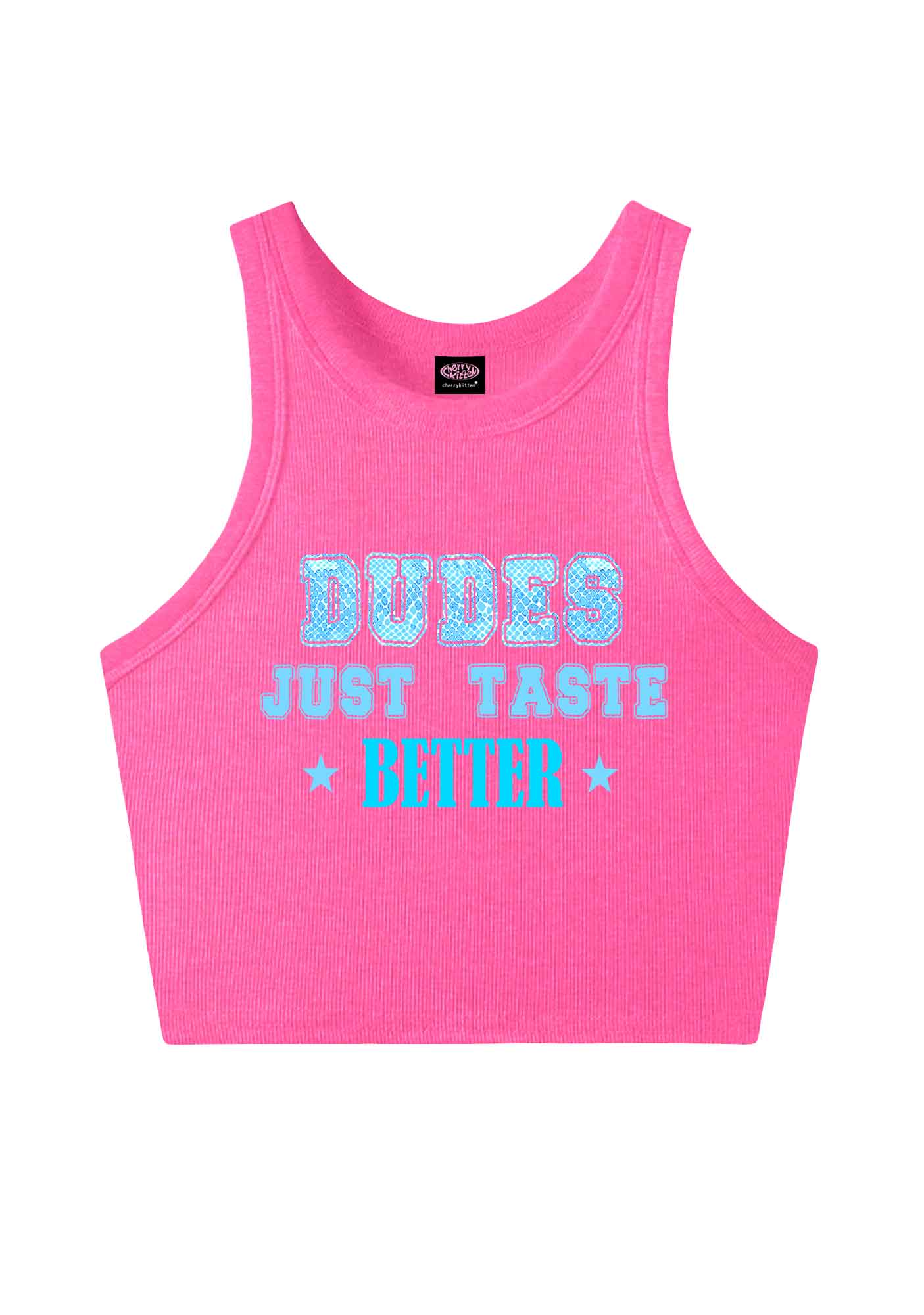 Dudes Just Taste Better Pride Y2K Crop Tank Top Cherrykitten