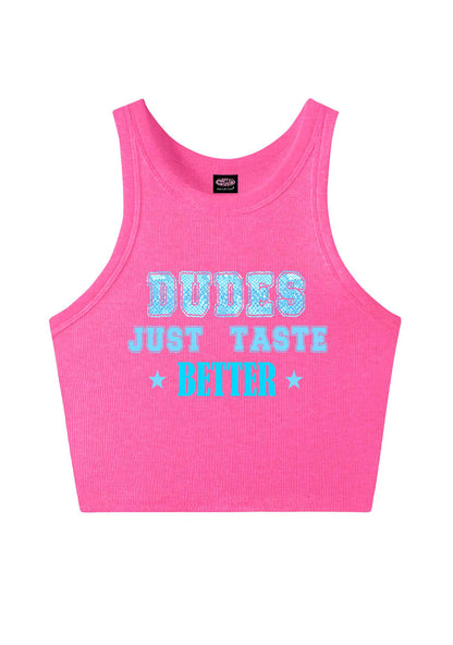 Dudes Just Taste Better Pride Y2K Crop Tank Top Cherrykitten