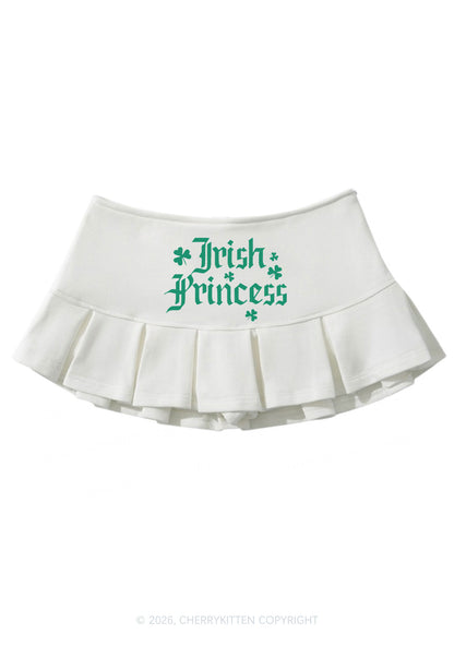 Irish Princess St Patricks Y2K Mini Pleated Skirts Cherrykitten
