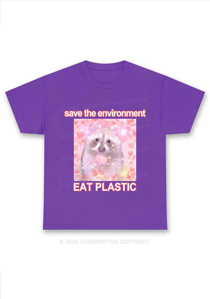 Save The Environment Y2K Chunky Shirt Cherrykitten