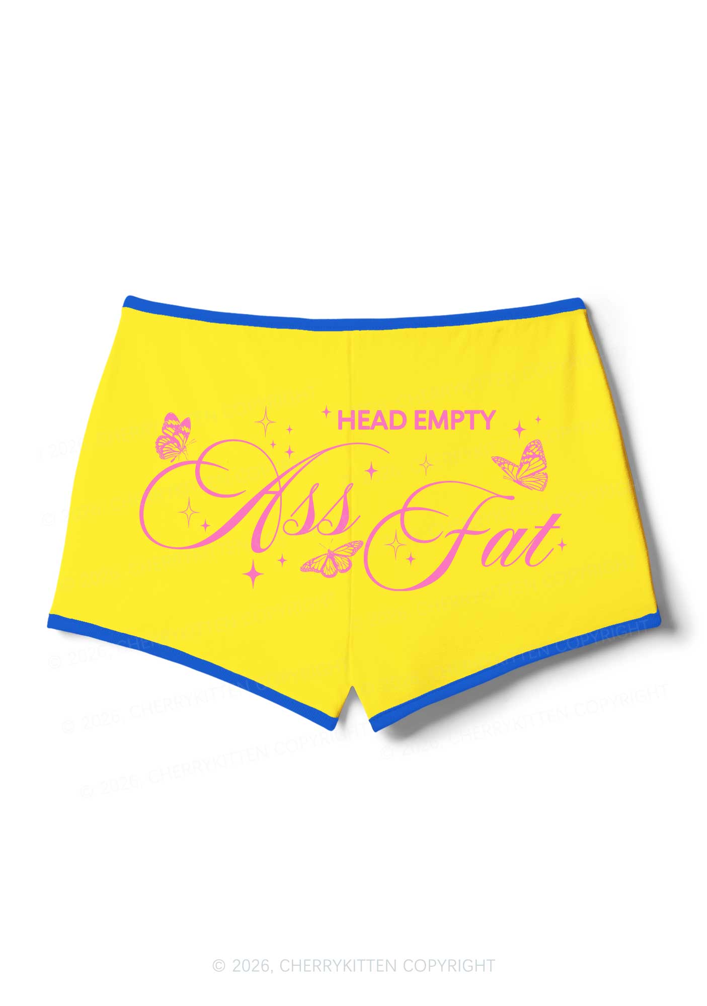 Head Empty Axx Fat Pride Y2K Booty Shorts Cherrykitten
