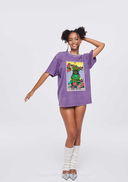 The Star Cat Y2K Washed Tee Cherrykitten