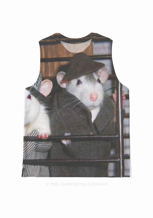 Gentlemen Rats Y2K Mesh Muscle Tank Cherrykitten