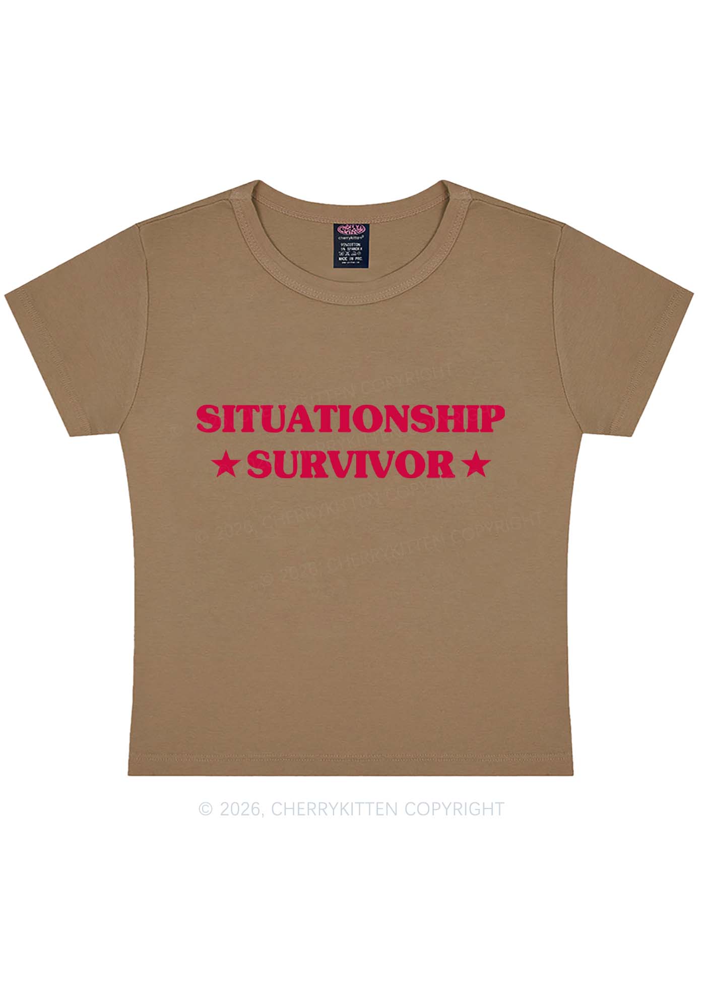 Situationship Survivor Y2K Baby Tee Cherrykitten