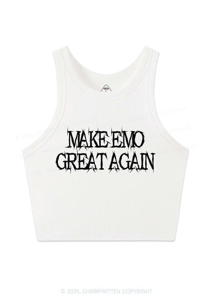 Make Emo Great Again Y2K Crop Tank Top Cherrykitten
