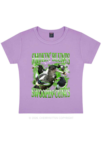 Smokin Blunts Swoopin Cxxts Y2K Baby Tee Cherrykitten