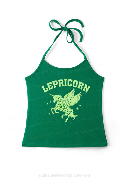 Lepricorn Unicorn St Patricks Y2K Halter Neck Cami Cherrykitten