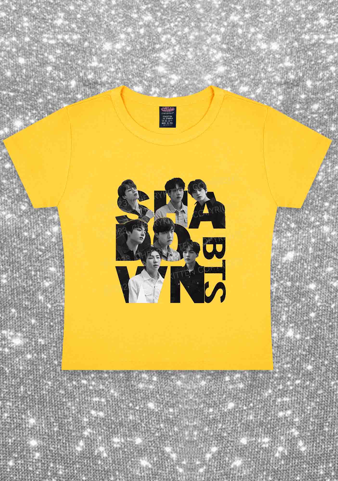 Bangtan Members Kpop Y2K Baby Tee Cherrykitten