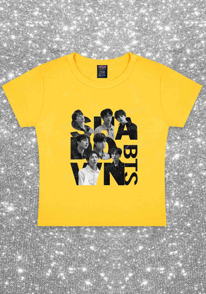 Bangtan Members Kpop Y2K Baby Tee Cherrykitten