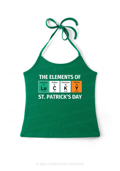 Elements Of Lucky St Patricks Y2K Halter Neck Cami Cherrykitten