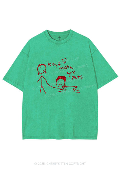 Glitter Boys Make Gr8 Pets Y2K Shirts Washed Tee Cherrykitten