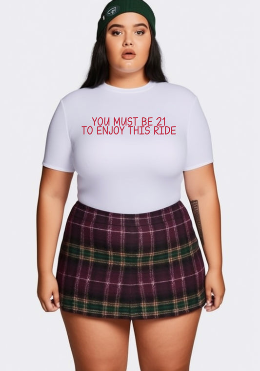 Curvy Twenty-One To Enjoy This Ride Baby Tee