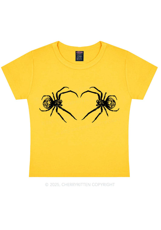 Skull Spider Y2K Baby Tee Cherrykitten