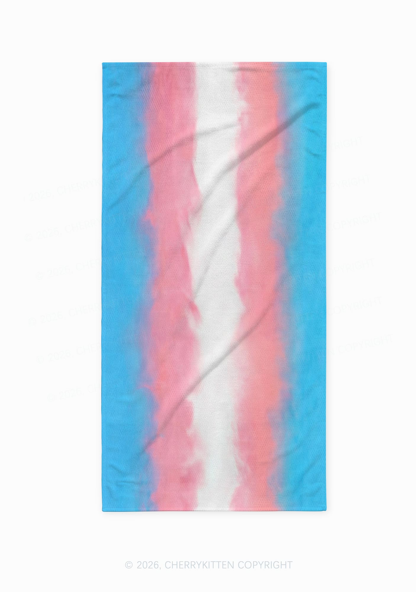 Trans Tie Dye Pride Y2K Beach Towel Cherrykitten